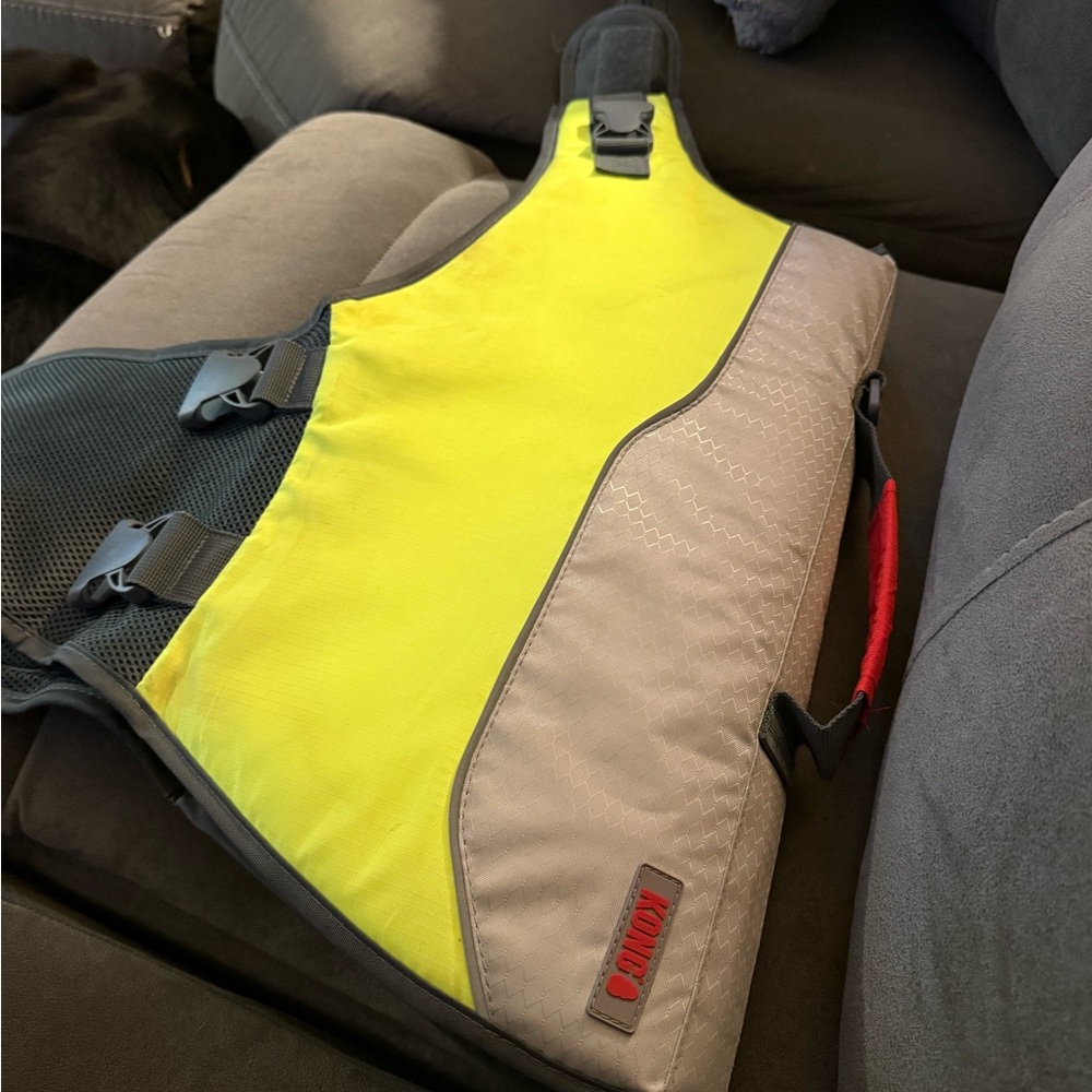 Kong Yellow and Gray Dog Life Jacket